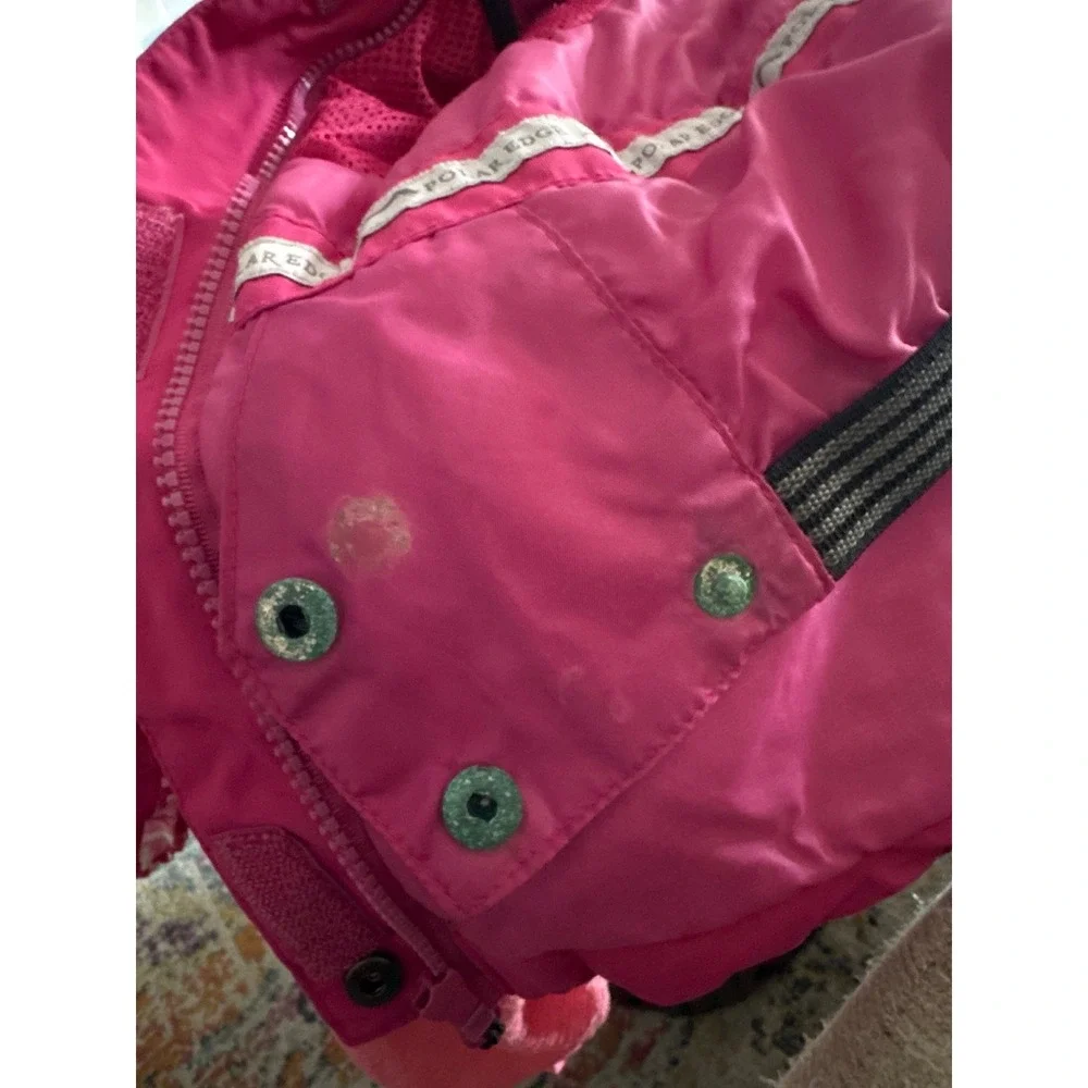 Polar Edge Ski Jacket Girls XL Pink Digital Camo Good Water Resistant Hooded